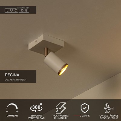 Lucide REGINA - Deckenstrahler - 1xGU10 - Taupe | Essential